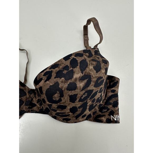 Nine West Womens Bra Brown Animal Print Padded Size 34C - Picture 2 of 11